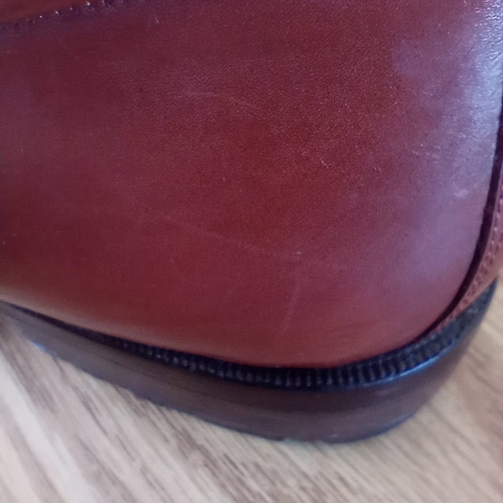 Bally Tiffany Cognac Italian Leather Loafers Gold Accent Preppy Old Money 8.5 M - Picture 5 of 12